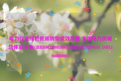 电力行业绿色低碳转型成效显著 全国电力供需总体紧平衡(3BHB003230R0101 3BHL000392P0101 5SHX1060H0001)